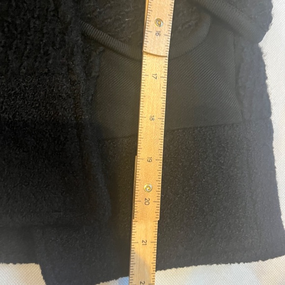 AnnaRita N Wool Real Fur Colar Wool Italy Black Buttoned Jacket Blaser Coat - Picture 16 of 16